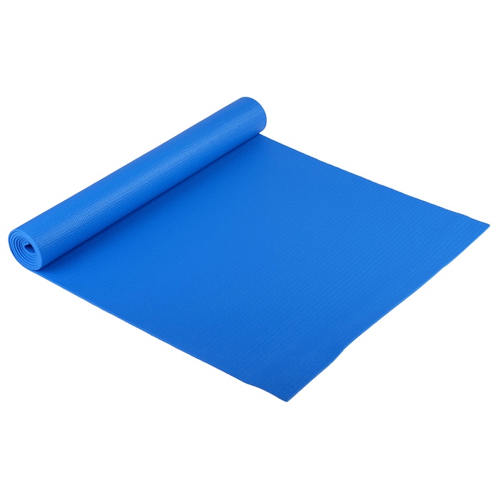 Коврик для йоги 173х61х0,4 см, цвет синий - 1